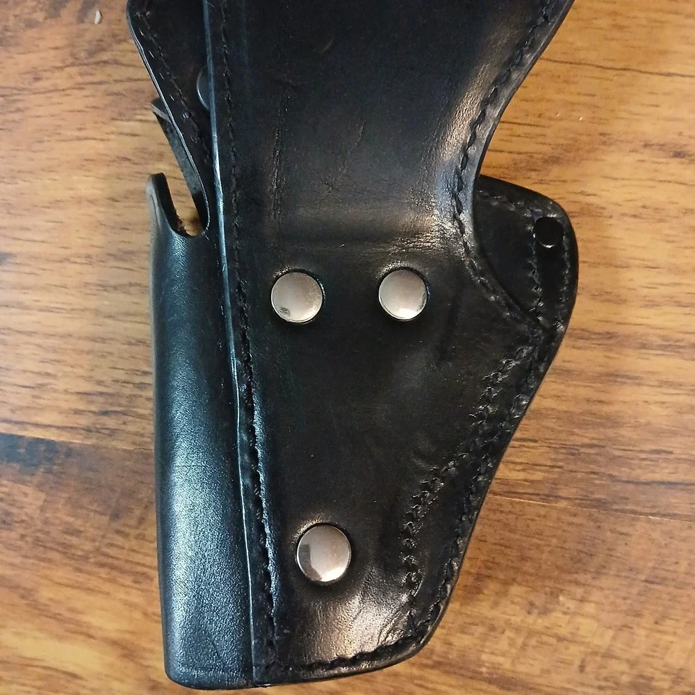 Unbranded‎ Ruger S/Six A/8 Black Leather Holster Handgun Revolver